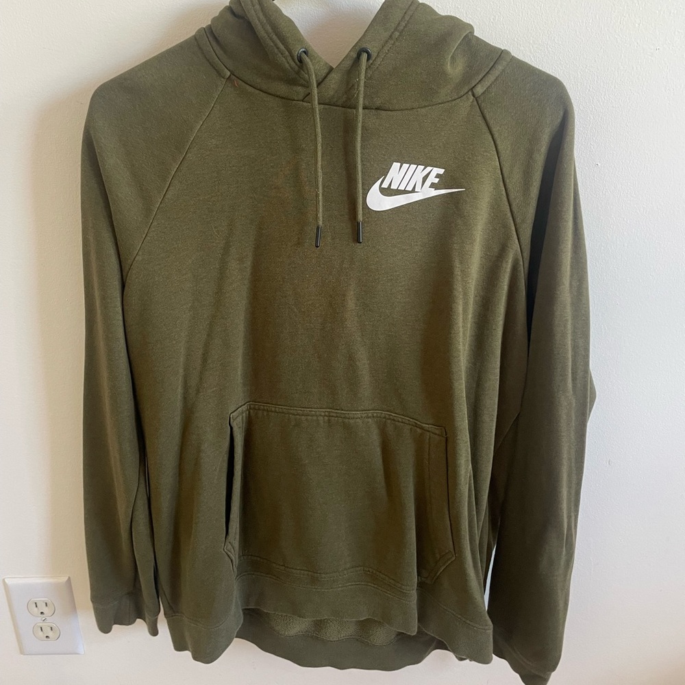 Olive green Nike hoodie